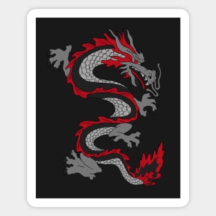 Red Asian Dragon Magnet